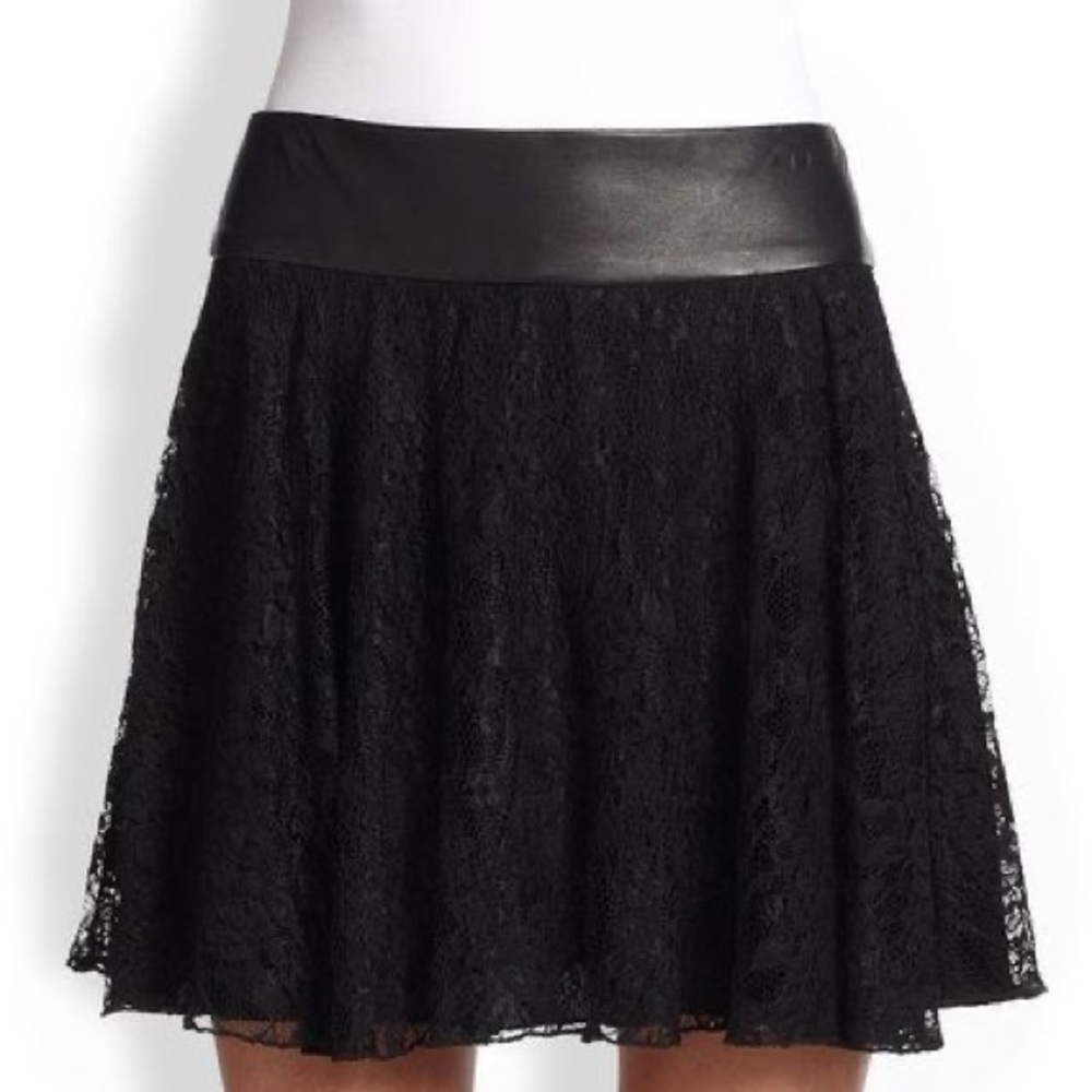 Alice + Olivia Black Lace Skirt size US 8